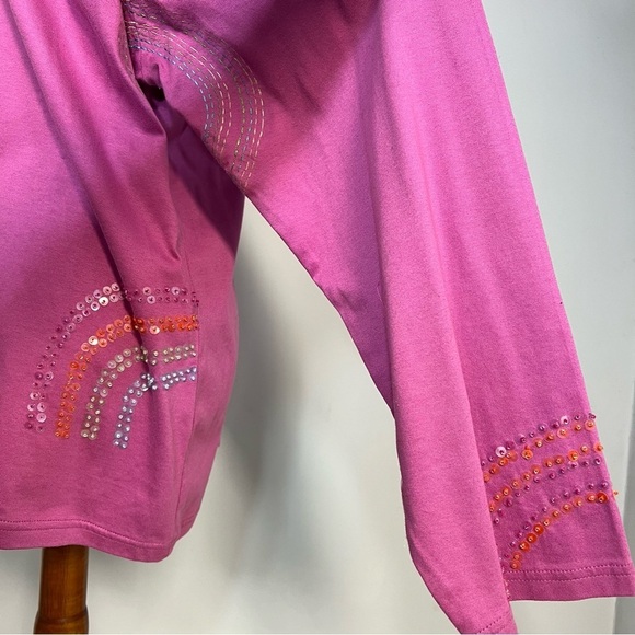 Michael Simon purple long sleeve top and skirt matching set coord set for spring - Picture 8 of 10